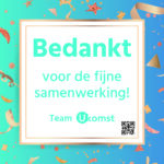 Ukomst blikje bedankt